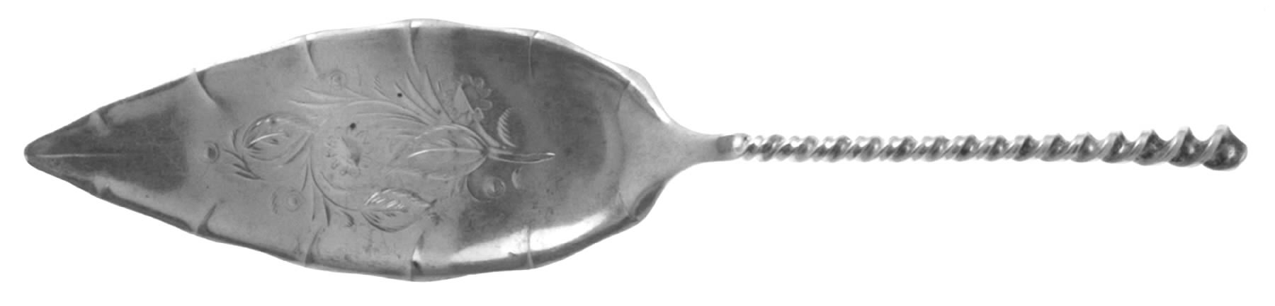 No.128-No.28 (Sterling, 1880) Large Bright Cut Jelly Knife by Towle Silver-1