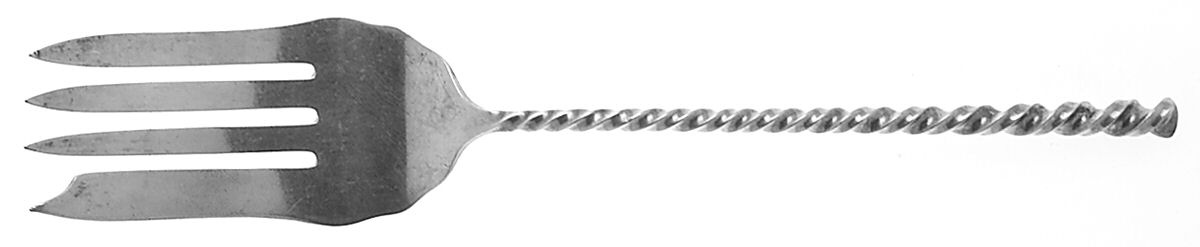 No.128-No.28 (Sterling, 1880) Medium Solid Cold Meat Serving Fork by Towle Silver-1