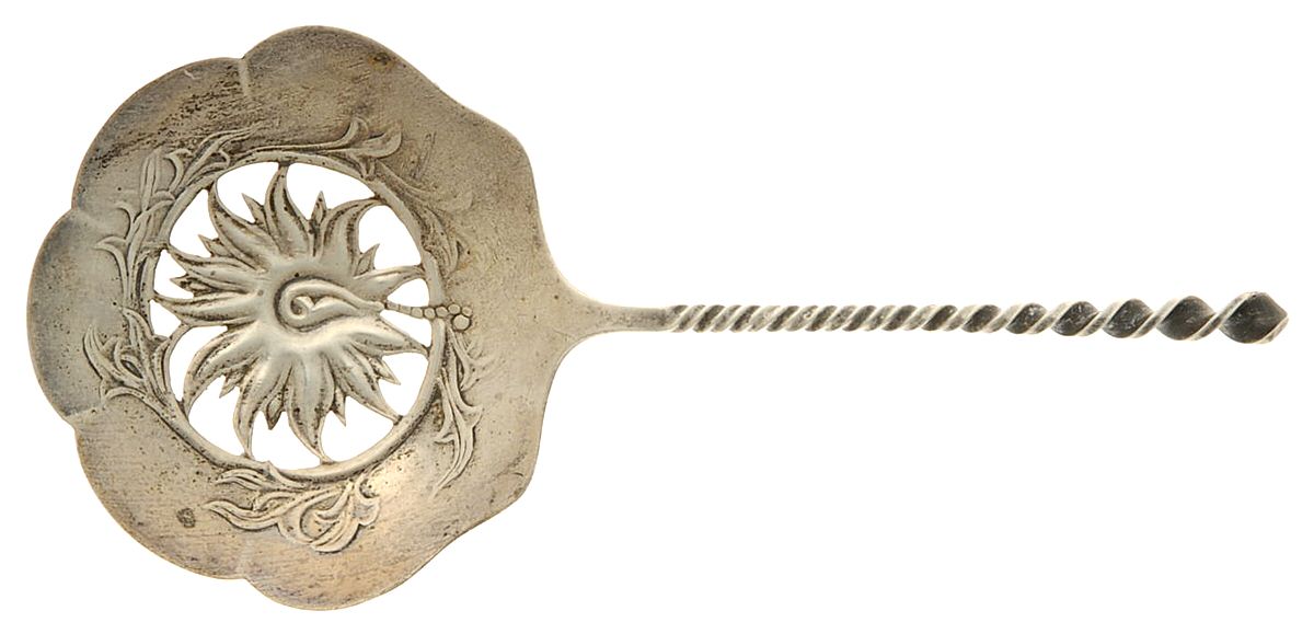No.128-No.28 (Sterling, 1880) Pierced Almond Spoon by Towle Silver-1