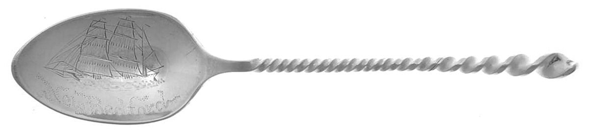 No.128-No.28 (Sterling, 1880) Souvenir Spoon (Demitasse) by Towle Silver-1