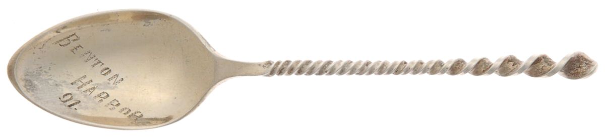 No.128-No.28 (Sterling, 1880) Souvenir Spoon (Demitasse) by Towle Silver-1