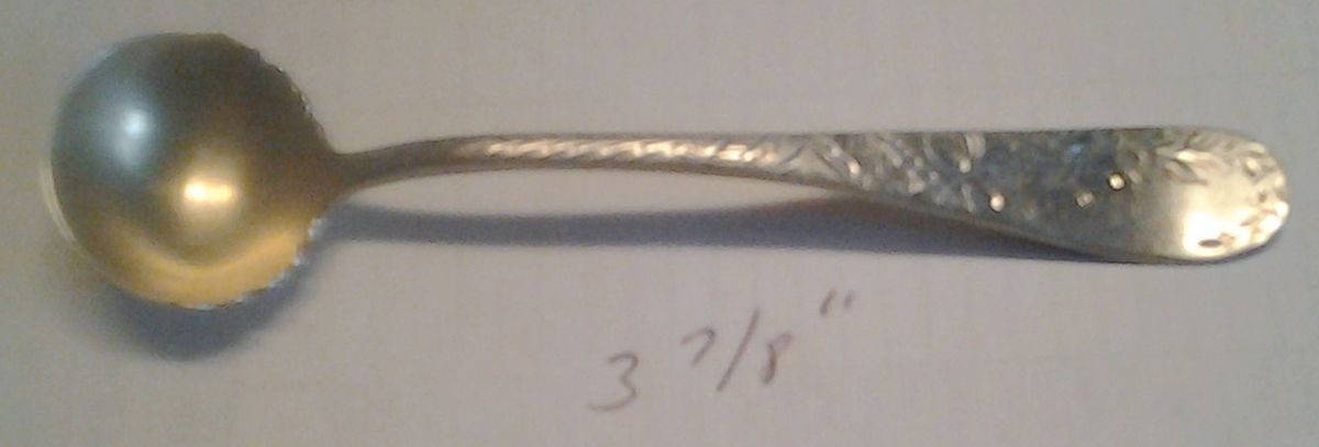 No. 38-Engraved (Sterling, 1880) Master Salt Spoon by Towle Silver-1