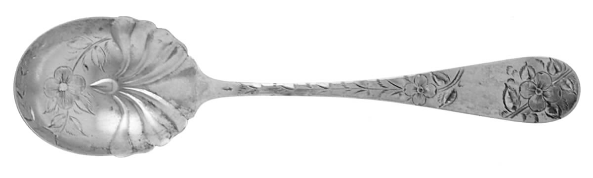 No. 43 (Sterling, 1882) Sugar Shell Spoon, Bright Cut by Towle Silver-1