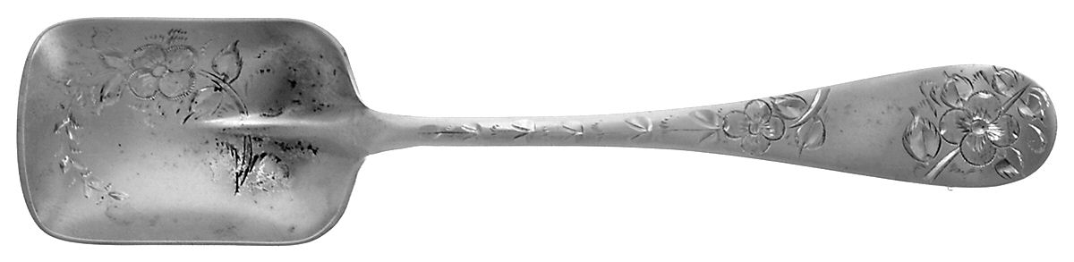 No. 43 (Sterling, 1882) Sugar Shovel, Bright Cut by Towle Silver-1