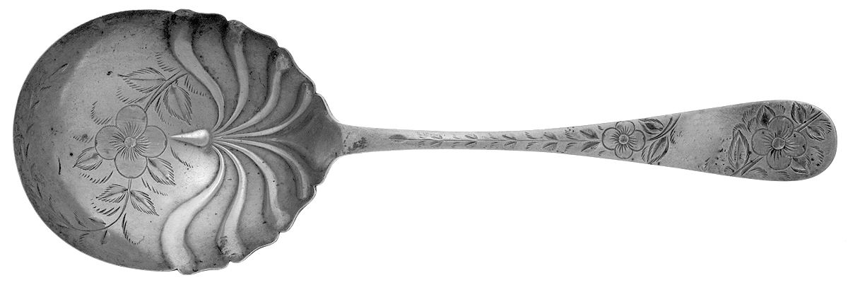 No. 43 (Sterling, 1882) Brightcut Solid Large Berry/Casserole Spoon by Towle Silver-1