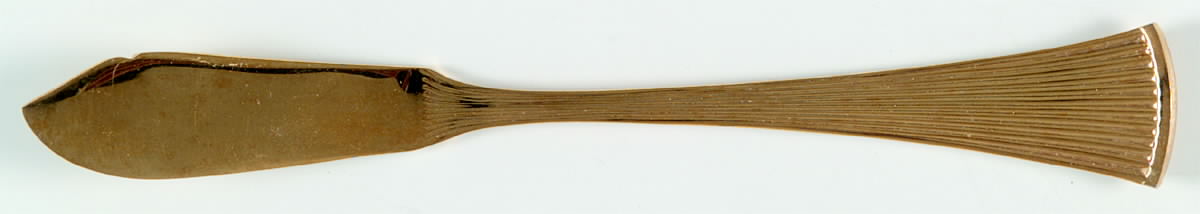 Noblesse (Gold Electroplate, 1980) Flat Handle Master Butter Knife by Towle Silver-1