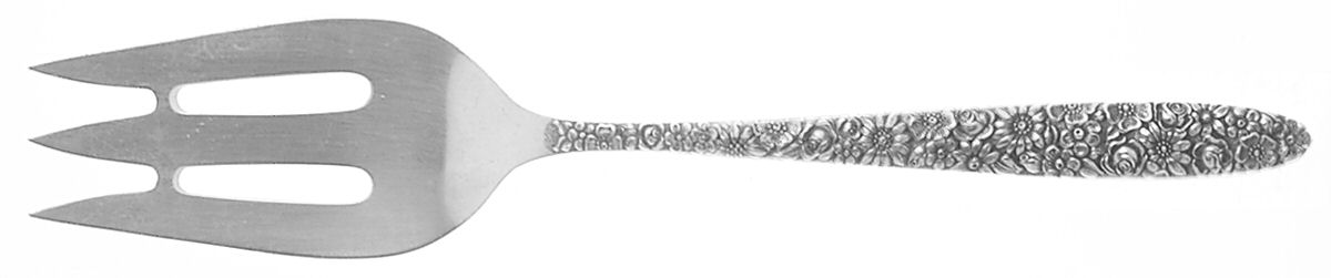 Novantique (Sterling, 1969) Large Solid Cold Meat Serving Fork by Towle Silver-1