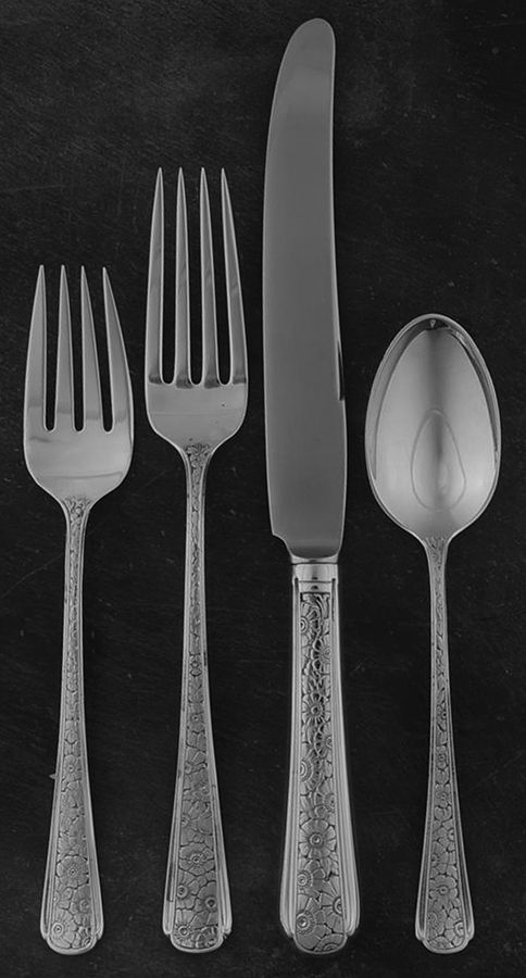 Old Brocade (Sterling, 1932) 4 Piece Place Size Setting by Towle Silver-1