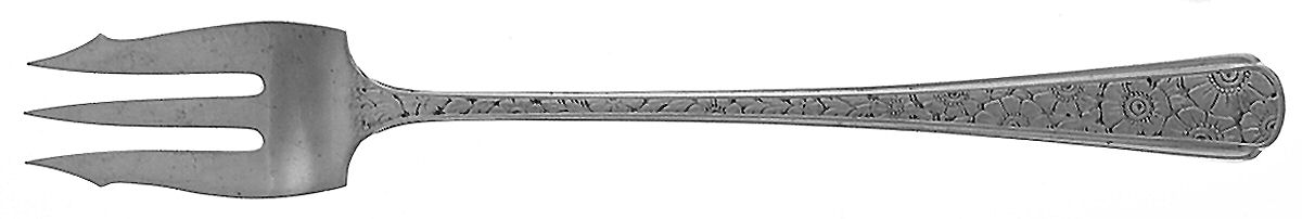 Old Brocade (Sterling, 1932) Short Handle Pickle/Olive Fork by Towle Silver-1