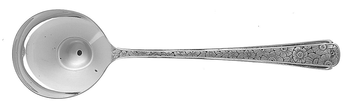 Old Brocade (Sterling, 1932) Round Bowl Soup Spoon (Cream Soup) by Towle Silver-1