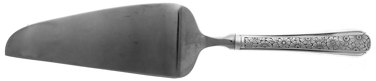Old Brocade (Sterling, 1932) Pie & Cake Server with Stainless Blade by Towle Silver-1
