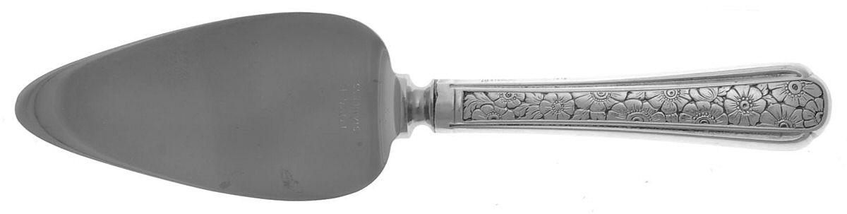 Old Brocade (Sterling, 1932) Cheese Server with Stainless Blade by Towle Silver-1