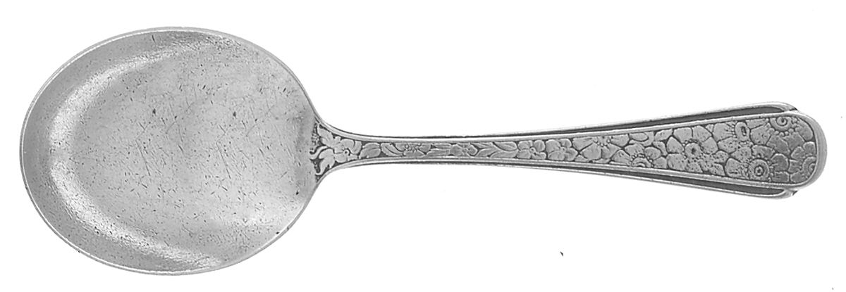 Old Brocade (Sterling, 1932) Straight Handle Baby Spoon by Towle Silver-1