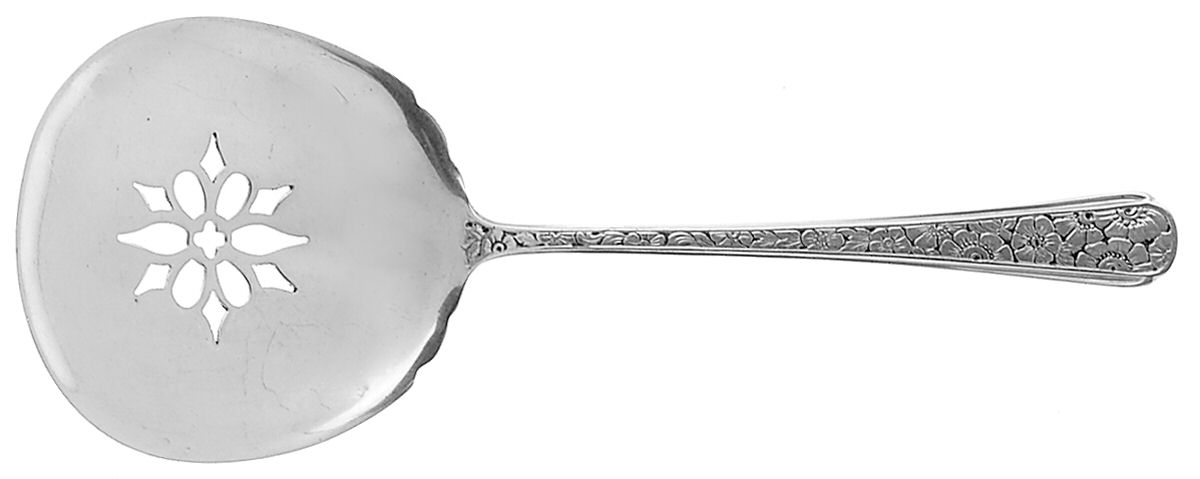 Old Brocade (Sterling, 1932) Solid Bon Bon Spoon by Towle Silver-1