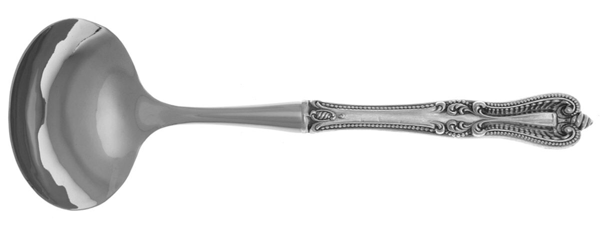 Old Colonial (Sterling, 1895, No Monograms) Gravy Ladle with No Spout Stainless Bowl HC by Towle Silver-1
