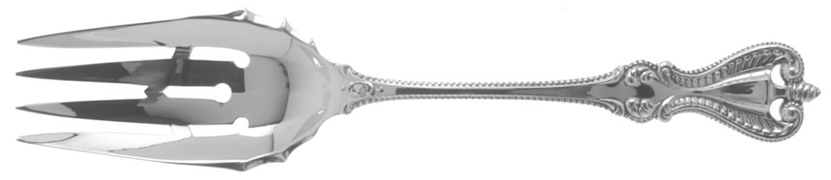 Old Colonial (Sterling, 1895, No Monograms) Medium Solid Cold Meat Serving Fork by Towle Silver-1