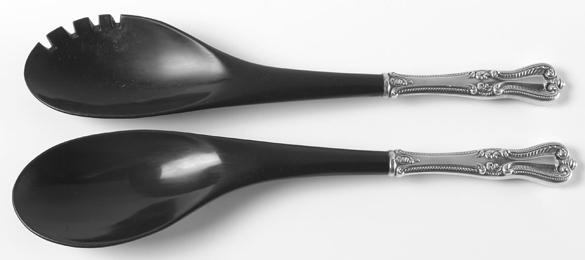 Old Colonial (Sterling, 1895, No Monograms) Plastic Bowl 2-Piece Salad Set by Towle Silver-1