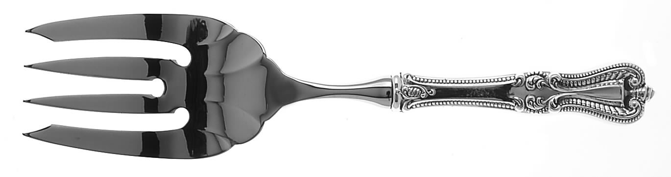 Old Colonial (Sterling, 1895, No Monograms) Stainless-Tine Utility Serving Fork by Towle Silver-1