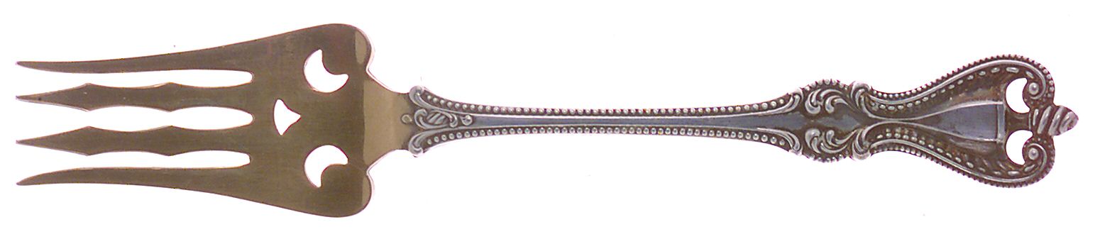 Old Colonial (Sterling, 1895, No Monograms) Old Style Salad Fork by Towle Silver-1