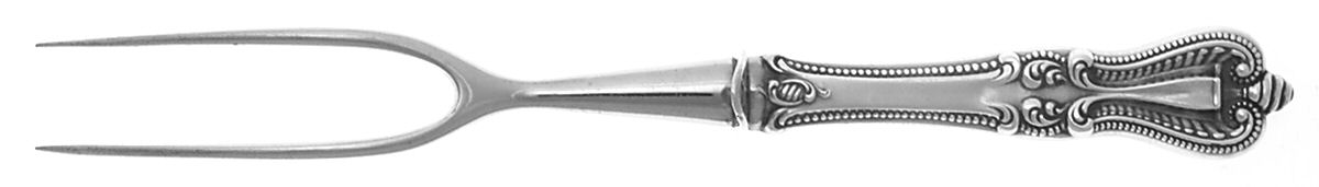 Old Colonial (Sterling, 1895, No Monograms) Small Carving Fork Stainless Prong W/Sterling Guar by Towle Silver-1