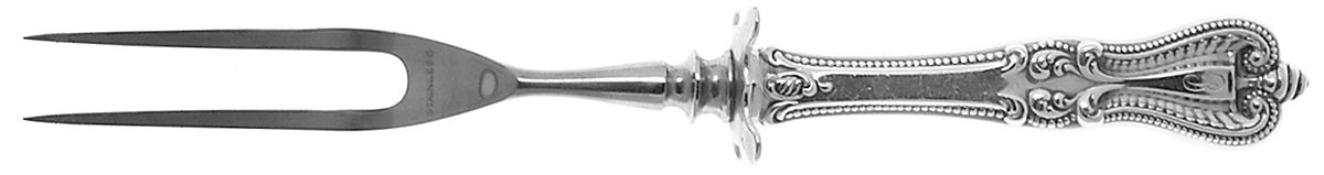 Old Colonial (Sterling, 1895, No Monograms) Small Carving Fork W/Sterling Guard by Towle Silver-1