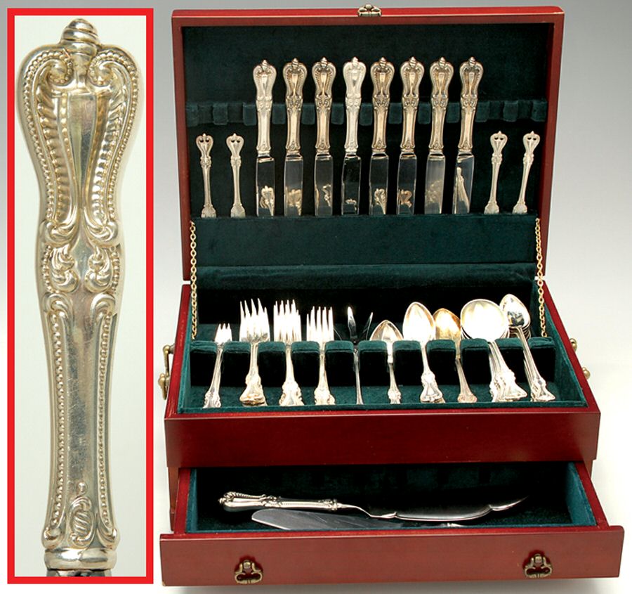 Old Colonial (Sterling, 1895, No Monograms) 77 Piece Set by Towle Silver-1