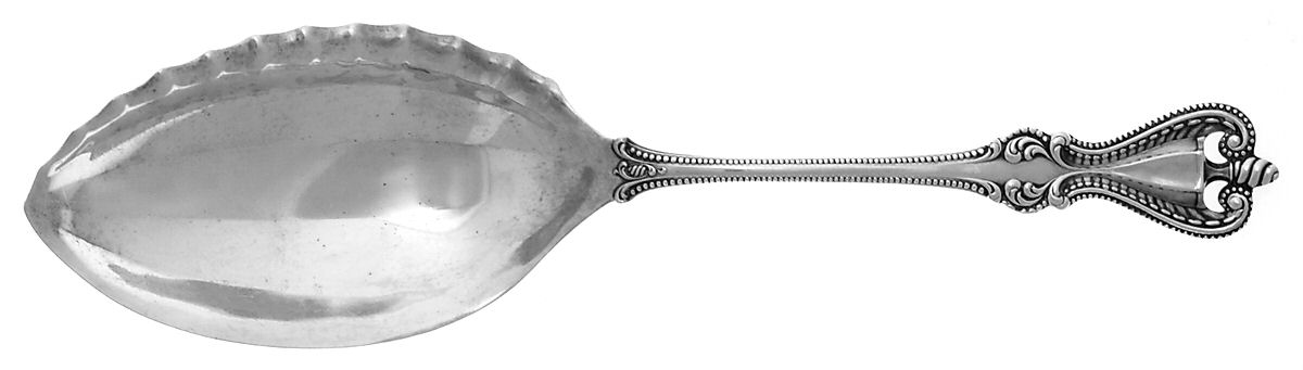 Old Colonial (Sterling, 1895, No Monograms) Vegetable Serving Spoon (Solid) by Towle Silver-1