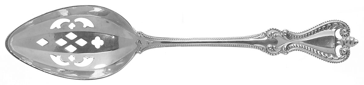 Old Colonial (Sterling, 1895, No Monograms) Pierced Anniversary Serving Tablespoon by Towle Silver-1