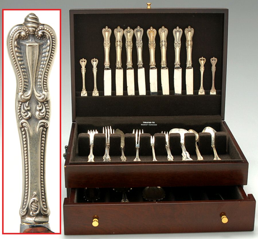 Old Colonial (Sterling, 1895, No Monograms) 74 Piece Set by Towle Silver-1