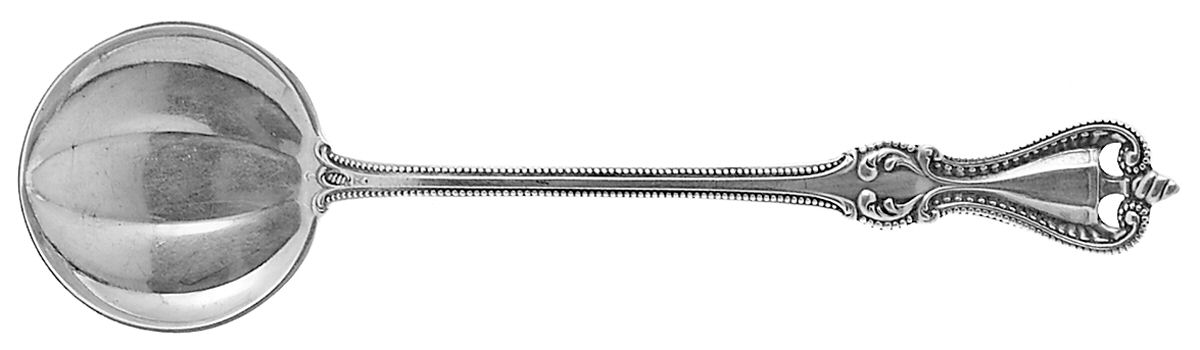 Old Colonial (Sterling, 1895, No Monograms) Round Bowl Soup Spoon (Bouillon) by Towle Silver-1