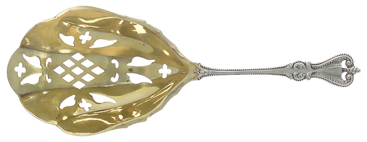 Old Colonial (Sterling, 1895, No Monograms) Bon Bon Scoop by Towle Silver-1
