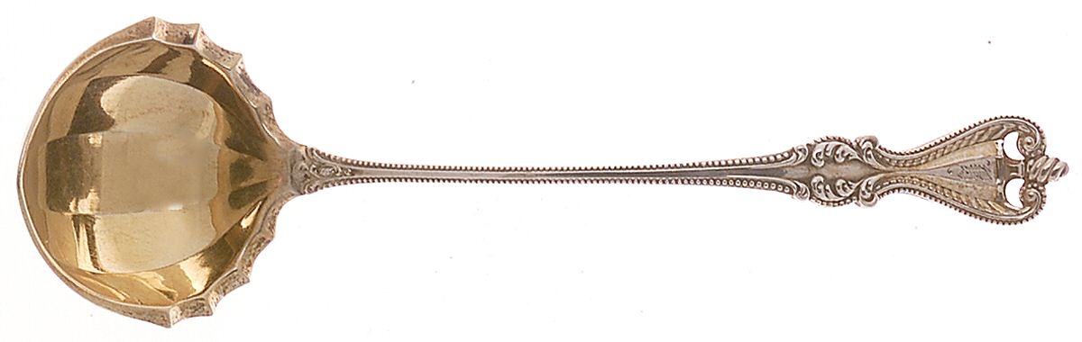 Old Colonial (Sterling, 1895, No Monograms) Solid Piece Cream Ladle by Towle Silver-1