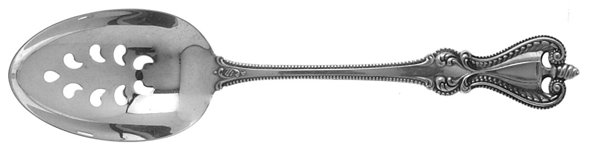 Old Colonial (Sterling, 1895, No Monograms) Pierced Tablespoon (Serving Spoon) by Towle Silver-1