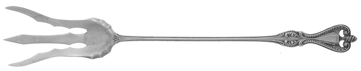 Old Colonial (Sterling, 1895, No Monograms) Large Lettuce Serving Fork by Towle Silver-1