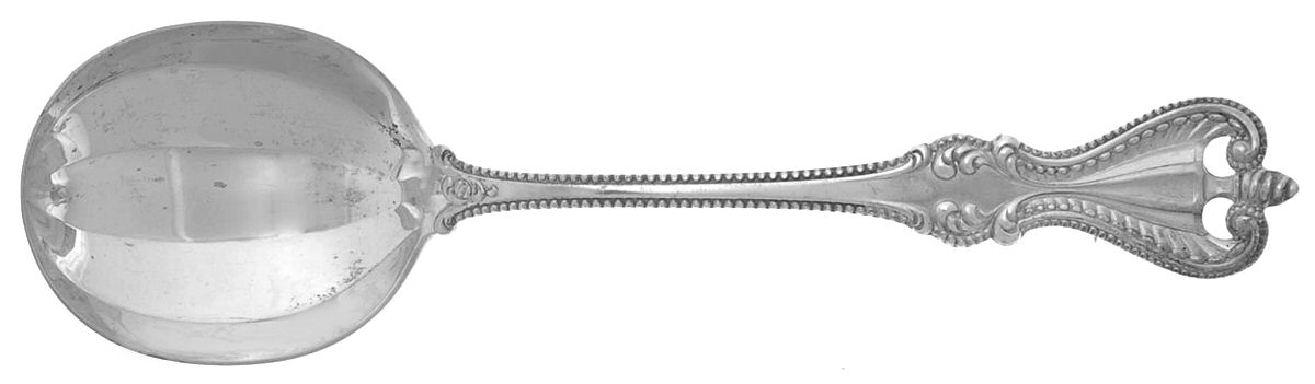 Old Colonial (Sterling, 1895, No Monograms) Round Bowl Soup Spoon (Gumbo) by Towle Silver-1