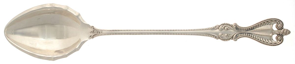 Old Colonial (Sterling, 1895, No Monograms) Gravy/Dressing Spoon with Button by Towle Silver-1