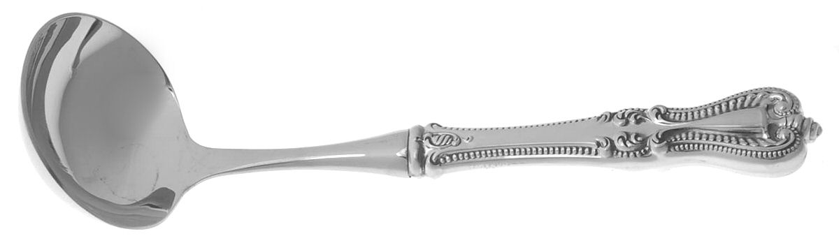Old Colonial (Sterling, 1895, No Monograms) Hollow Handle Gravy Ladle with Stainless Bowl by Towle Silver-1