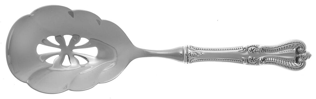 Old Colonial (Sterling, 1895, No Monograms) Pierced Casserole Spoon with Stainless Bowl by Towle Silver-1
