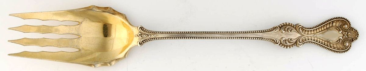 Old Colonial (Sterling, 1895, No Monograms) Oversize Solid Salad Servng Fork by Towle Silver-1