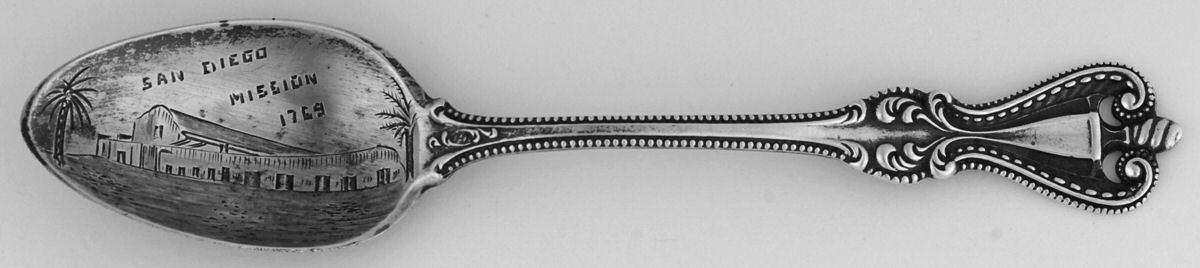 Old Colonial (Sterling, 1895, No Monograms) Souvenir Spoon (Teaspoon) by Towle Silver-1