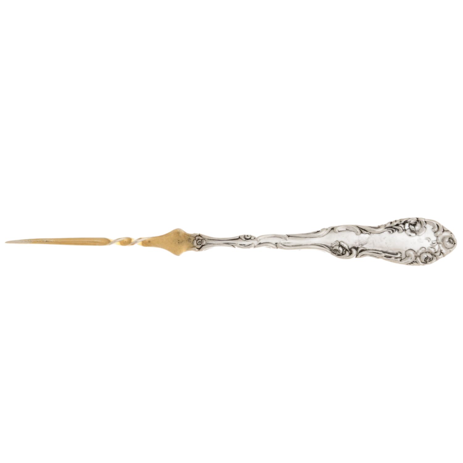 Old English (Sterling, 1892, No Monos) One Tine Butter Pick by Towle Silver-1