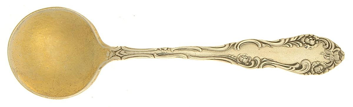 Old English (Sterling, 1892, No Monos) Small Short Handle Chocolate Spoon by Towle Silver-1
