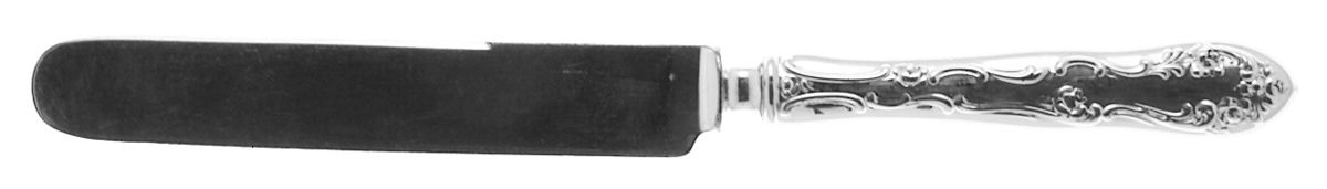 Old English (Sterling, 1892, No Monos) Blunt Hollow Knife with Bolster by Towle Silver-1