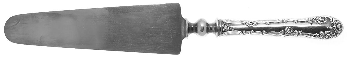Old English (Sterling, 1892, No Monos) Pie Server with Silverplate Blade by Towle Silver-1