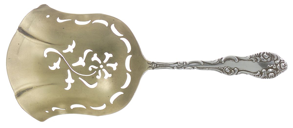 Old English (Sterling, 1892, No Monos) Cracker Scoop W/Pierced Bowl by Towle Silver-1