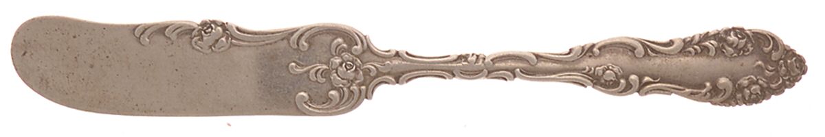 Old English (Sterling, 1892, No Monos) Flat Handle Butter Spreader by Towle Silver-1
