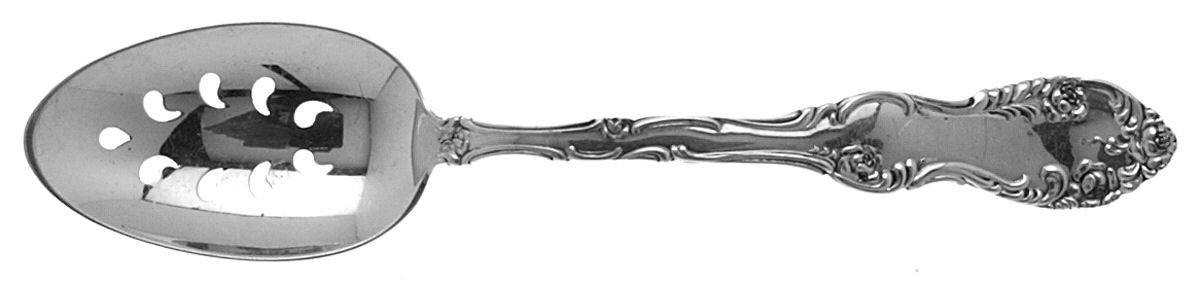 Old English (Sterling, 1892, No Monos) Pierced Tablespoon (Serving Spoon) by Towle Silver-1