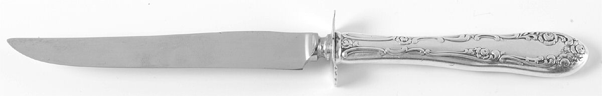 Old English (Sterling, 1892, No Monos) Small Steak Carving Knife with Stainless Blade by Towle Silver-1