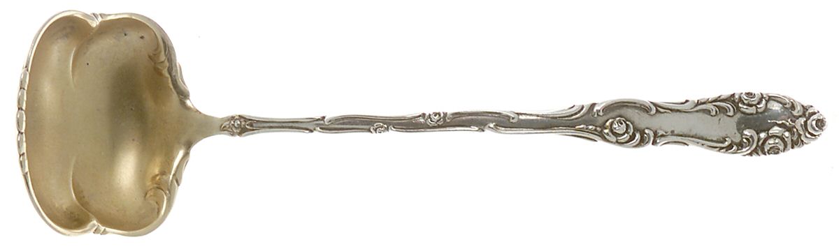 Old English (Sterling, 1892, No Monos) Ladle-Cream/Solid Piece-Small by Towle Silver-1