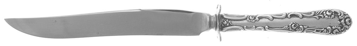 Old English (Sterling, 1892, No Monos) Small Carving Knife W/Sterling Guard by Towle Silver-1